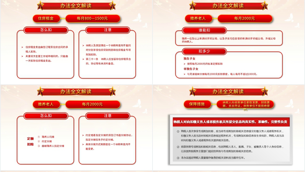 个税专项附加扣除法暂行办法解读PPT党课 个税专项附加扣除法暂行办法解读PPT党课