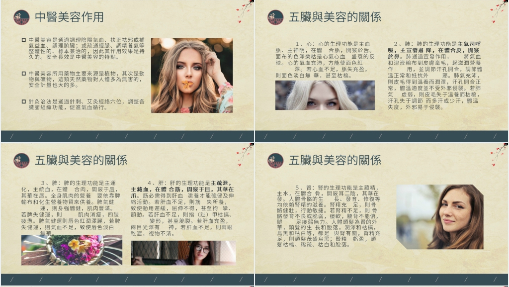 中国中医养生美容PPT模板 中国中医养生美容PPT模板