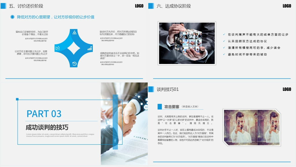 商务谈判语言沟通技巧PPT模板 商务谈判语言沟通技巧PPT模板