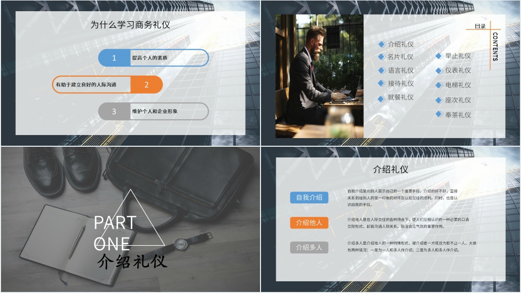 现代商务礼仪培训课程内容PPT模板 现代商务礼仪培训课程内容PPT模板