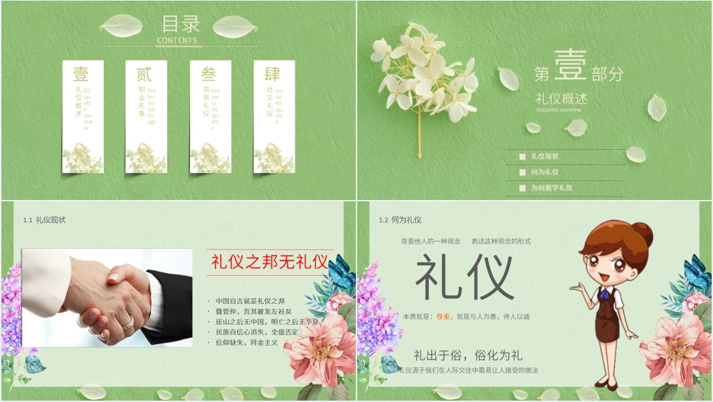 新员工礼貌礼仪入职培训PPT模板 新员工礼貌礼仪入职培训PPT模板