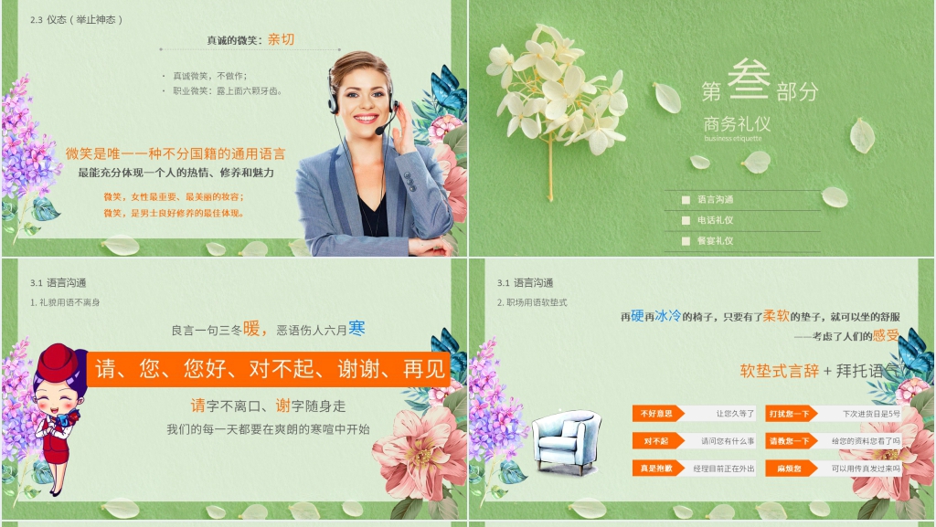 新员工礼貌礼仪入职培训PPT模板 新员工礼貌礼仪入职培训PPT模板