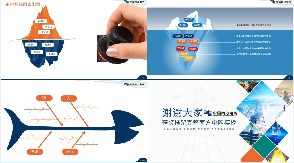 中国南方电网PPT模板 中国南方电网PPT模板