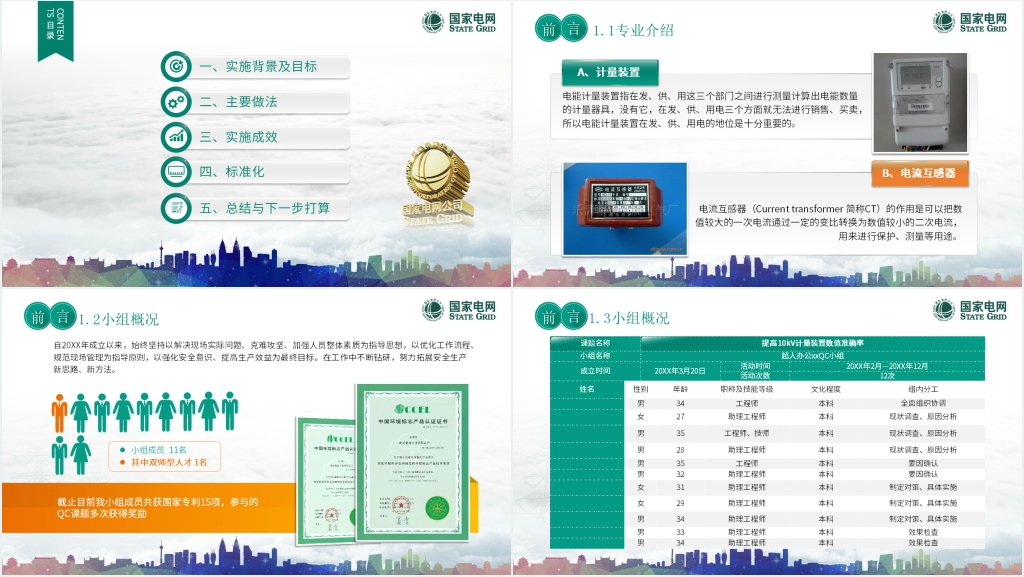 国家电网QC成果PPT模板 国家电网QC成果PPT模板