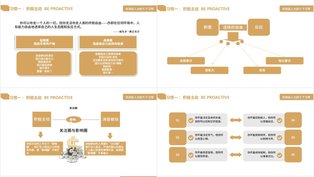 讲透高效能人士的七个习惯PPT模板