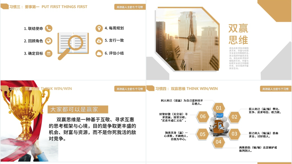 讲透高效能人士的七个习惯PPT模板