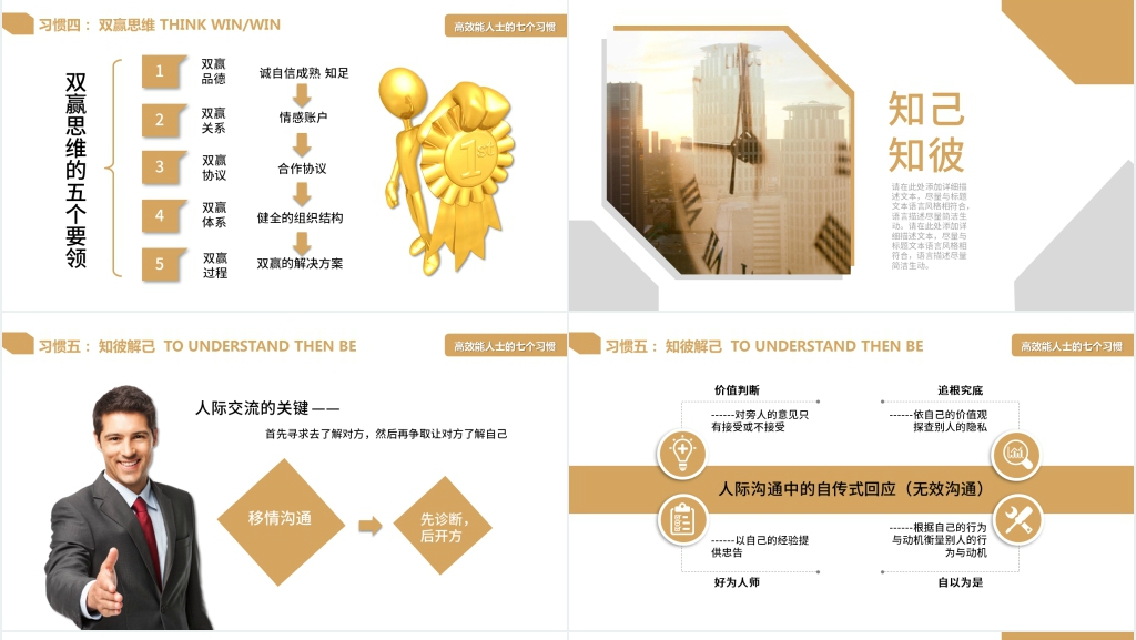 讲透高效能人士的七个习惯PPT模板