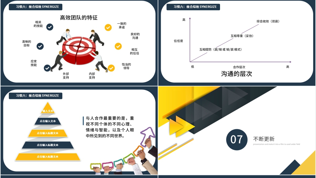 深度解读高效能人士的七个习惯PPT模板 深度解读高效能人士的七个习惯PPT模板