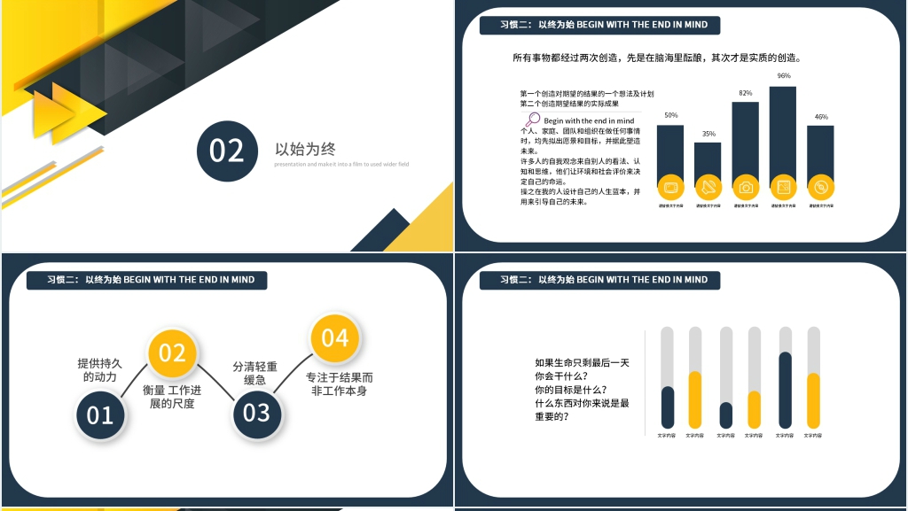 深度解读高效能人士的七个习惯PPT模板 深度解读高效能人士的七个习惯PPT模板