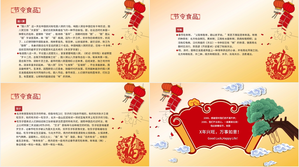 中国传统节日春节习俗PPT模板 中国传统节日春节习俗PPT模板