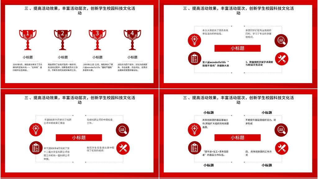 共青团个人年度述职报告PPT模板 共青团个人年度述职报告PPT模板