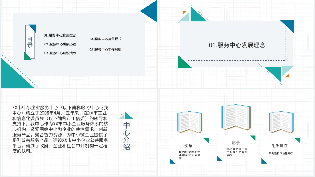 中小企业服务中心工作内容汇报总结PPT范文 中小企业服务中心工作内容汇报总结PPT范文