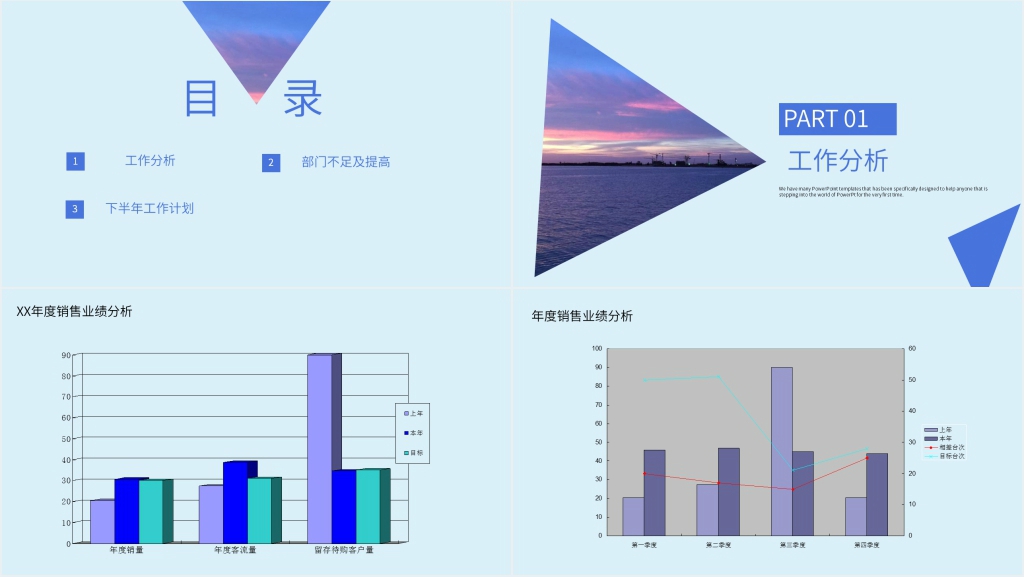 销售主管上半年工作汇报及下半年工作规划PPT模板 销售主管上半年工作汇报及下半年工作规划PPT模板