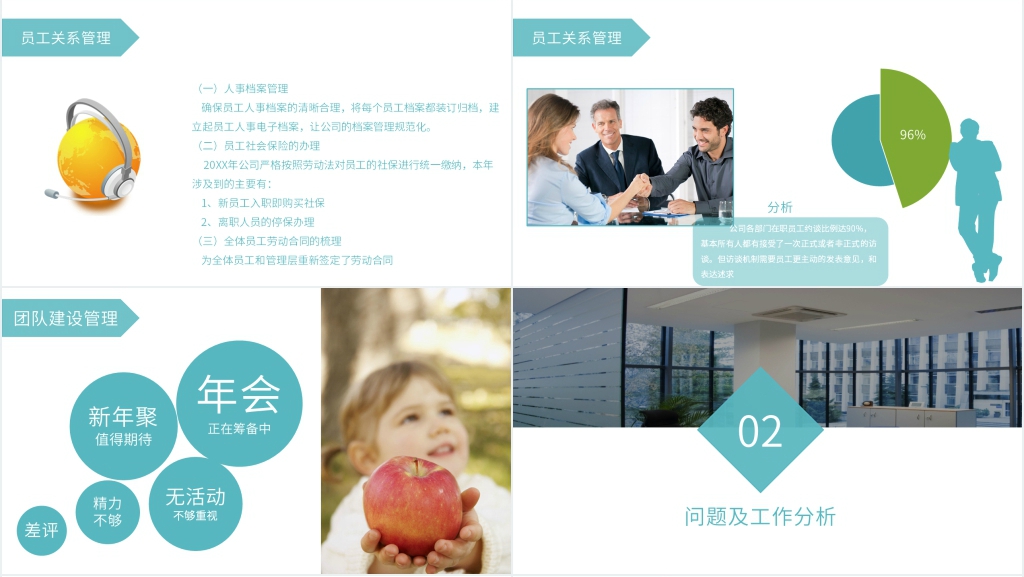 人事行政部年度总结及计划PPT模板 人事行政部年度总结及计划PPT模板