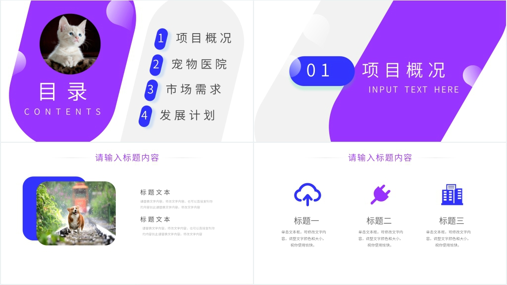 宠物医院商业计划书PPT模板 宠物医院商业计划书PPT模板