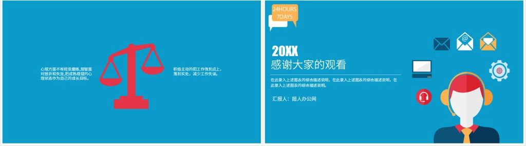 订单客服部年终工作总结PPT模板 订单客服部年终工作总结PPT模板