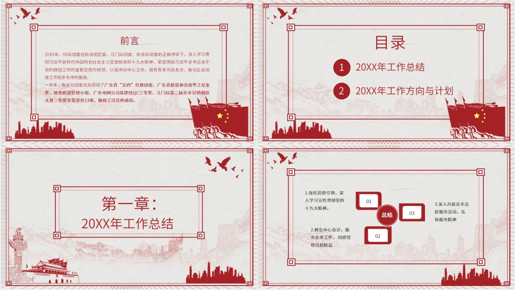 团委组织部年终工作报告PPT模板 团委组织部年终工作报告PPT模板