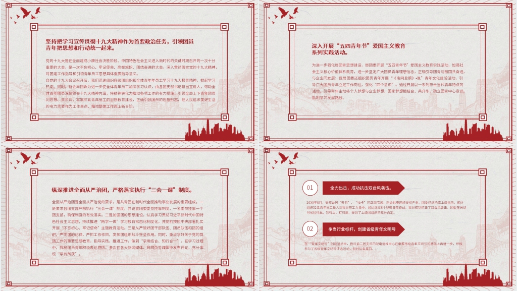 团委组织部年终工作报告PPT模板 团委组织部年终工作报告PPT模板