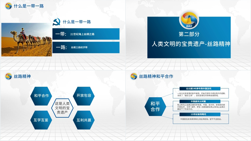 “一带一路”工作汇报PPT模板 “一带一路”工作汇报PPT模板