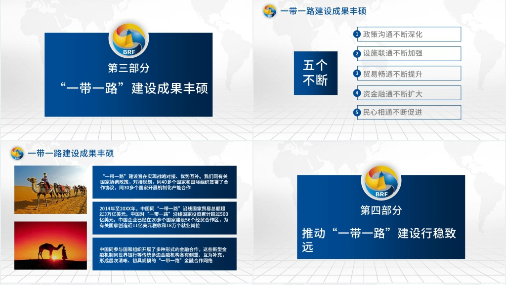 “一带一路”工作汇报PPT模板 “一带一路”工作汇报PPT模板