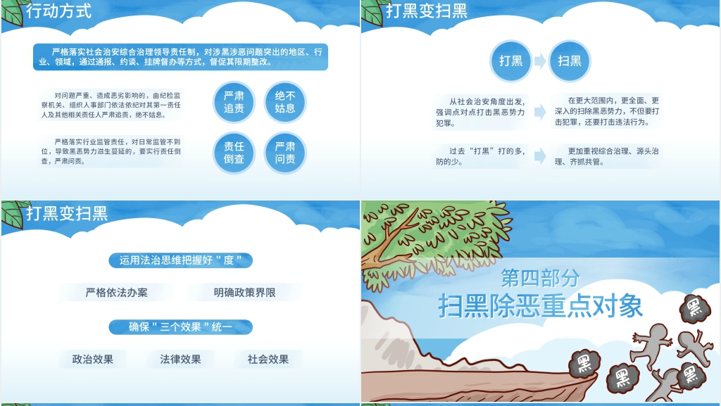 弘扬正义气维护社会稳定PPT模板