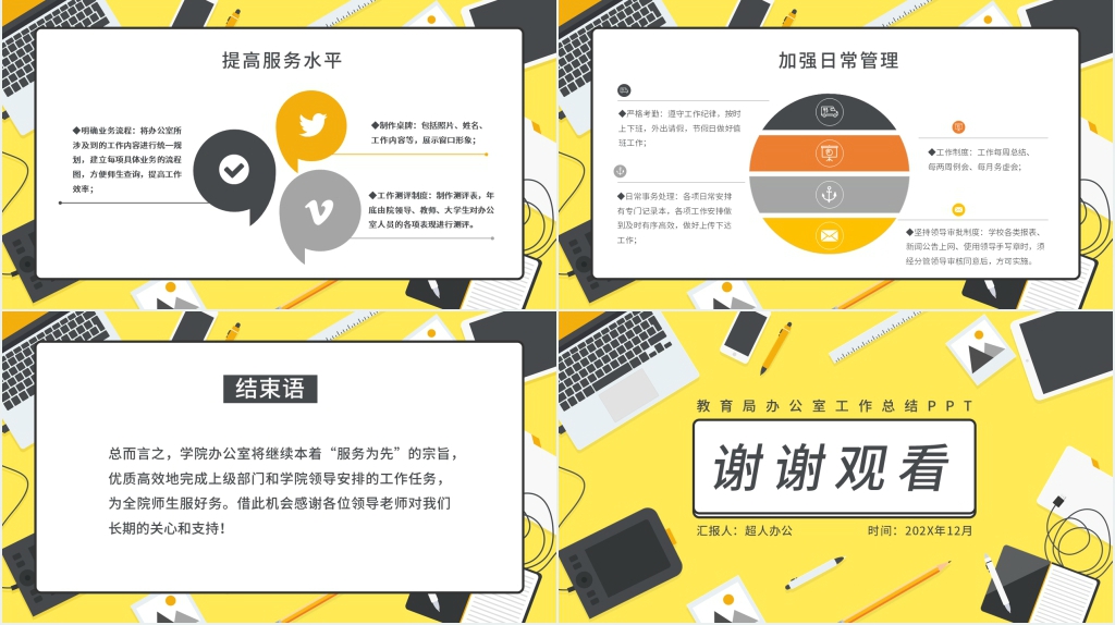 教育局组织办公室工作总结PPT模板 教育局组织办公室工作总结PPT模板