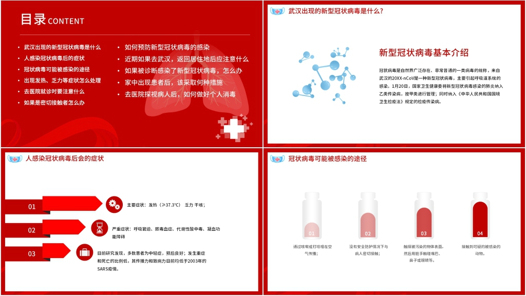 科学正确认识预防新冠肺炎PPT模板 科学正确认识预防新冠肺炎PPT模板