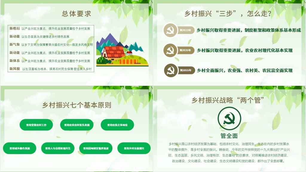 乡村振兴发展战略纲要PPT模板 乡村振兴发展战略纲要PPT模板