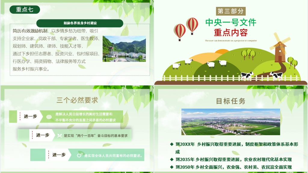 乡村振兴发展战略纲要PPT模板 乡村振兴发展战略纲要PPT模板