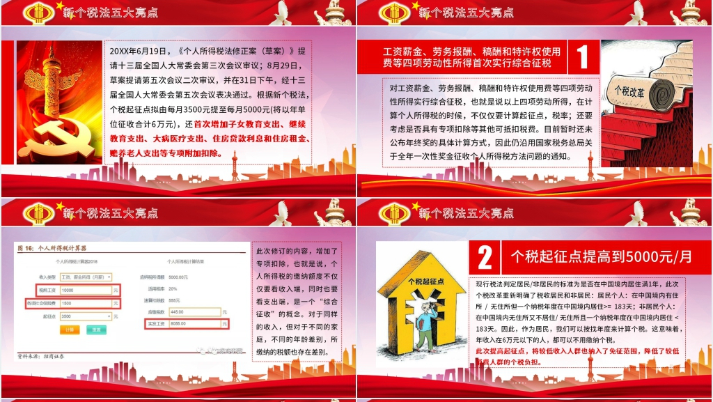2020年个人所得税改革PPT党课 2020年个人所得税改革PPT党课