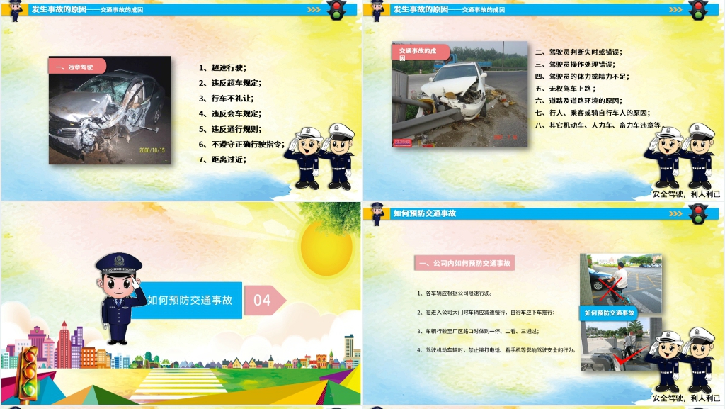 文明交通专题宣传教育活动PPT模板 文明交通专题宣传教育活动PPT模板