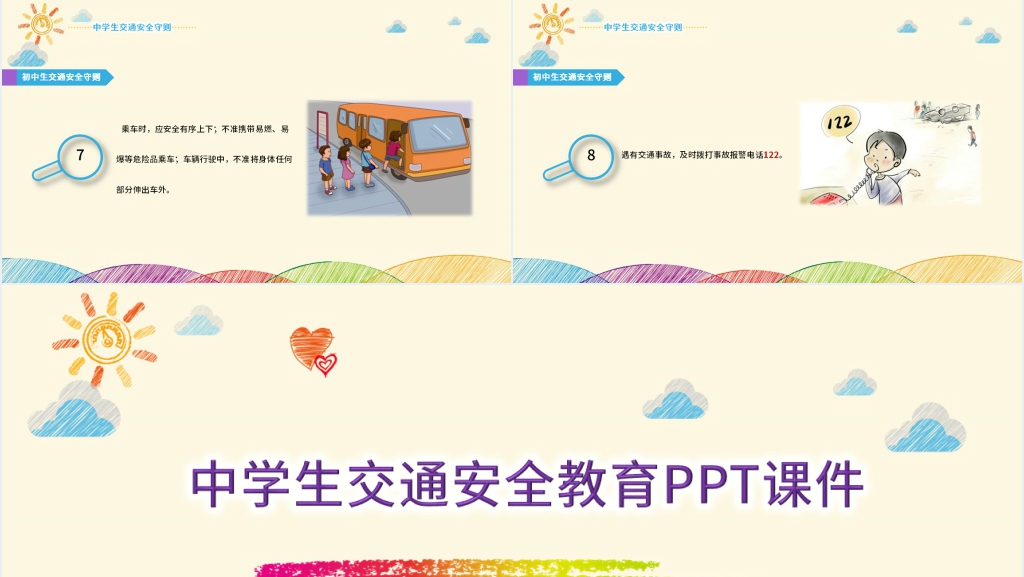 中学生交通安全宣传PPT课件