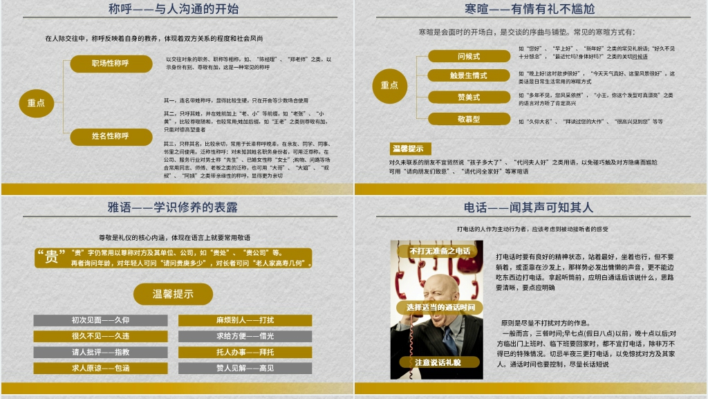 精品商务礼仪培训课程PPT课件 精品商务礼仪培训课程PPT课件