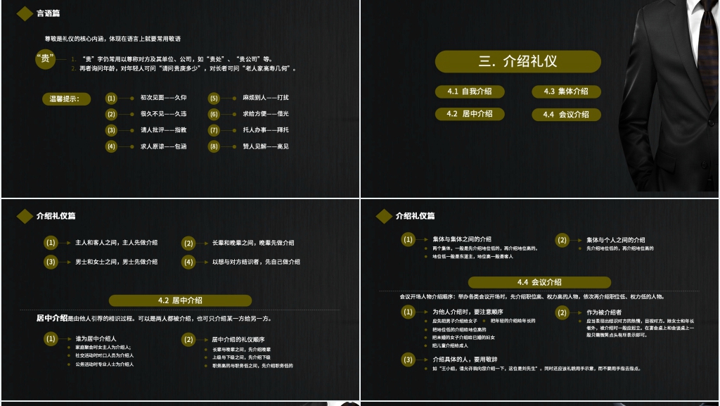 职场商务礼仪PPT模板 职场商务礼仪PPT模板