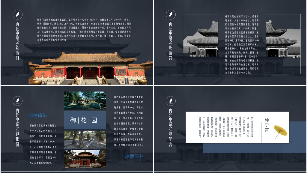 中国宫殿建筑北京故宫PPT模板 中国宫殿建筑北京故宫PPT模板