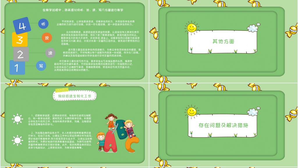 小学英语新教师工作总结PPT范文 小学英语新教师工作总结PPT范文