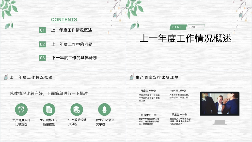 生产管理半年度工作汇报PPT模板 生产管理半年度工作汇报PPT模板