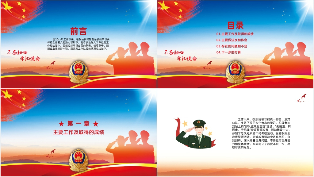武警部队个人总结汇报PPT范文 武警部队个人总结汇报PPT范文