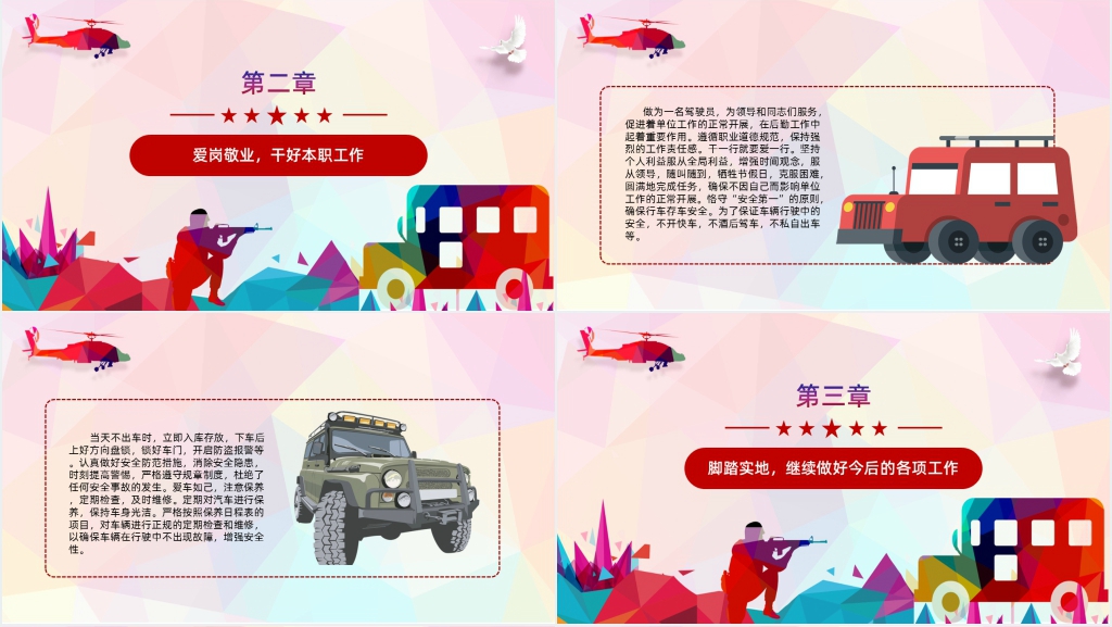 部队驾驶员年终总结汇报PPT模板 部队驾驶员年终总结汇报PPT模板