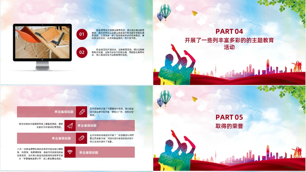 学校团委年度工作述职总结PPT模板 学校团委年度工作述职总结PPT模板