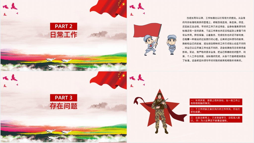 部队个人年终工作总结PPT模板 部队个人年终工作总结PPT模板