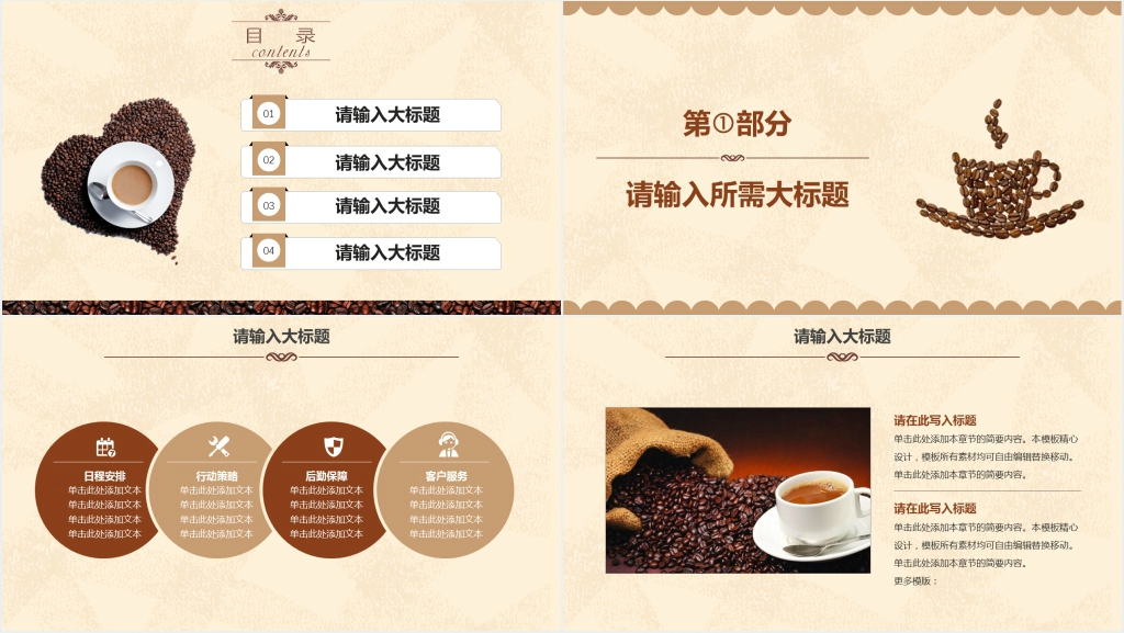 美食咖啡下午茶PPT模板