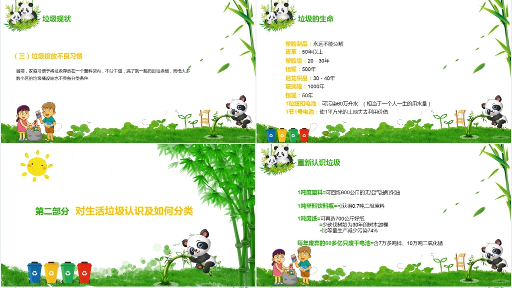 垃圾分类保护环境教育PPT模板 垃圾分类保护环境教育PPT模板