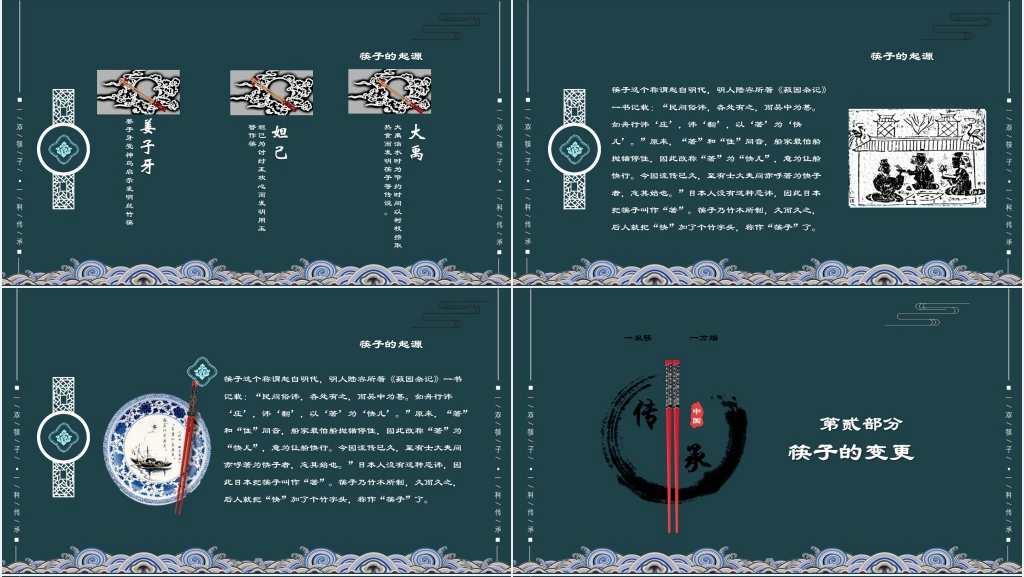 介绍筷子文化PPT模板 介绍筷子文化PPT模板