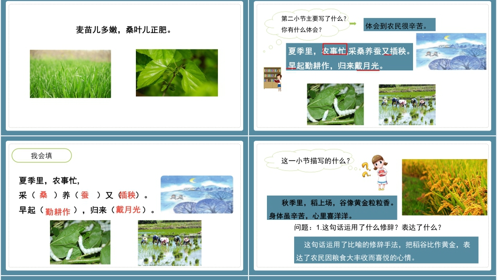 人教版二年级语文上册《田家四季歌》教学备课PPT课件 人教版二年级语文上册《田家四季歌》教学备课PPT课件