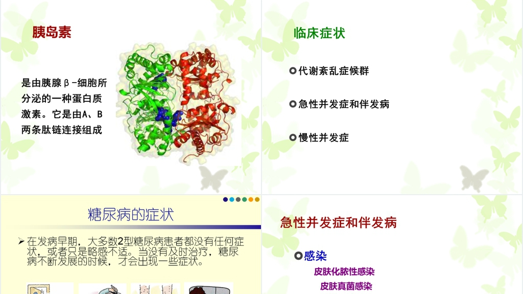 糖尿病的产生及其发生的生化机理PPT模板