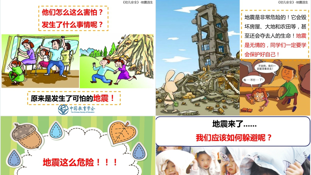 幼儿园地震知识安全教育教案PPT课件 幼儿园地震知识安全教育教案PPT课件