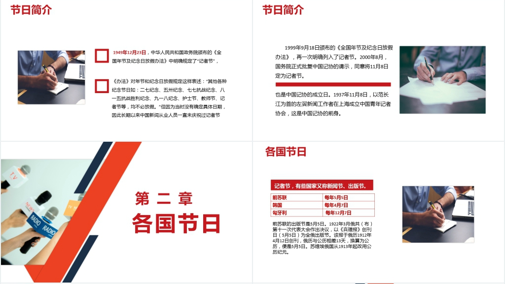 什么是中国记者日PPT模板 什么是中国记者日PPT模板
