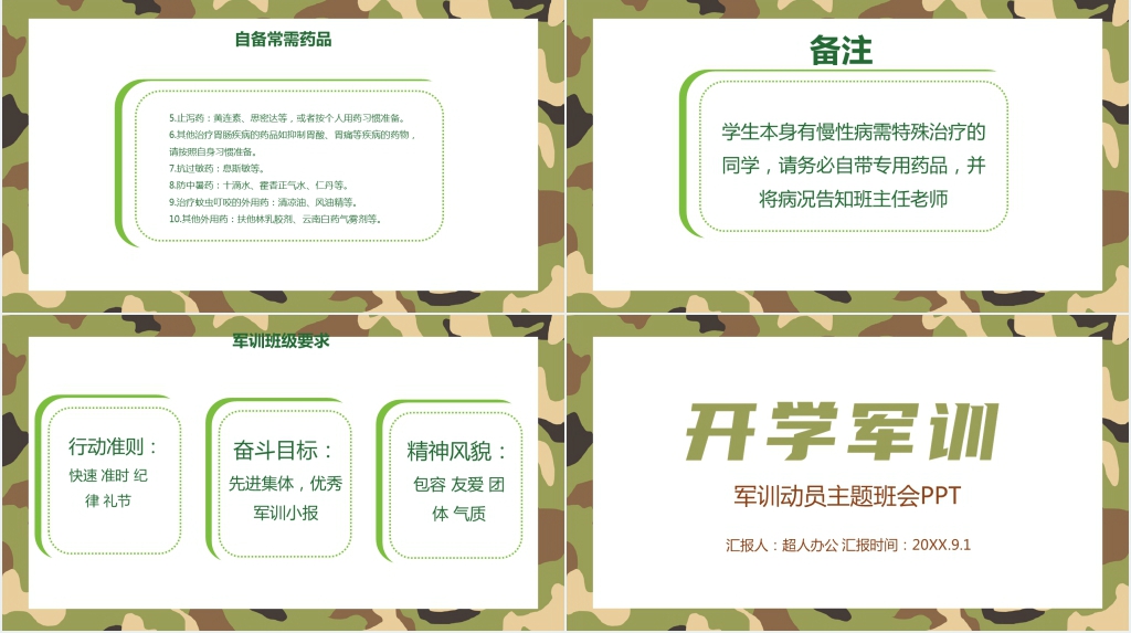 主题班会军训动员教案内容PPT课件 主题班会军训动员教案内容PPT课件