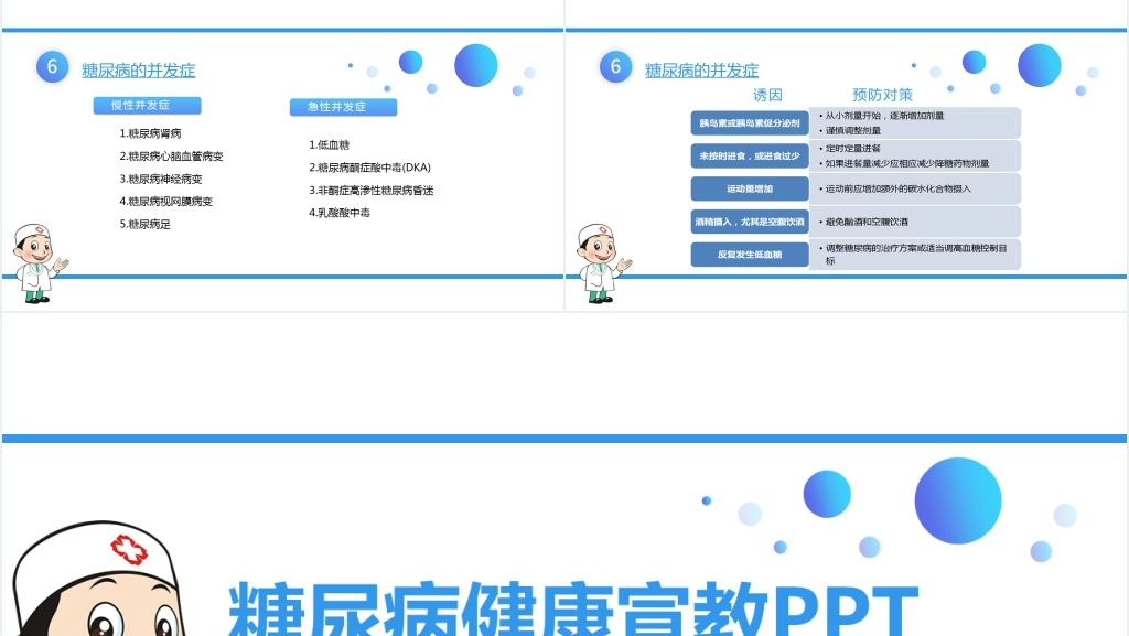 糖尿病健康宣教指导PPT模板 糖尿病健康宣教指导PPT模板